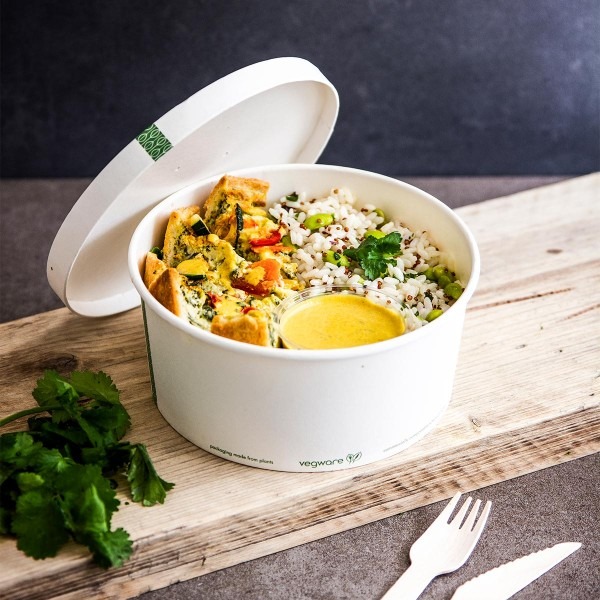 48oz PLA-lined paper food bowl - Image 2